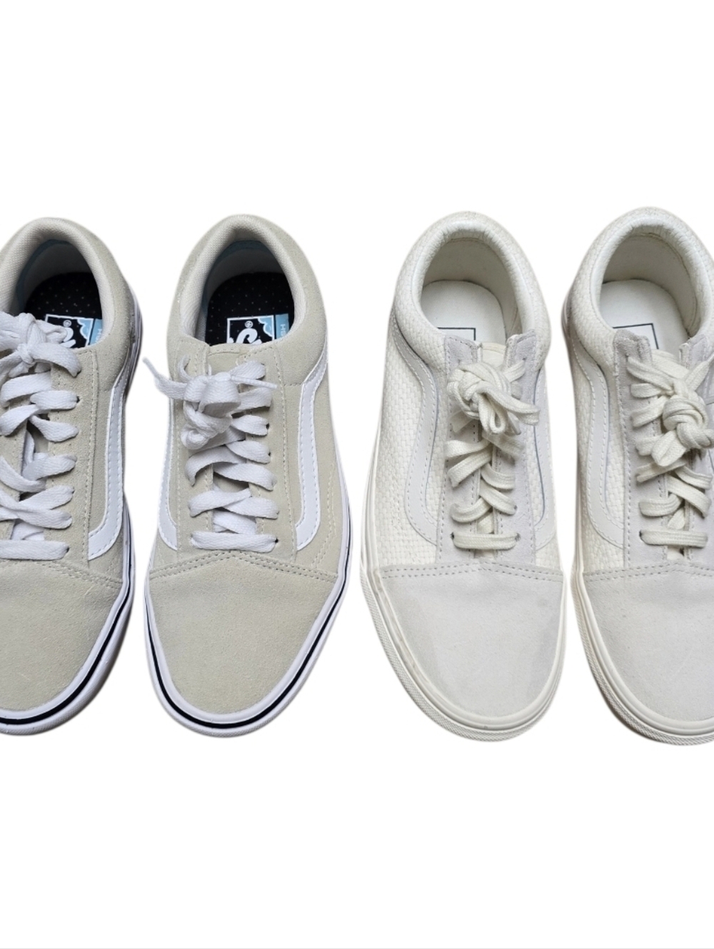 2pc Vans | Old Skool Color Theory French Oak Beige & Marshmallow Sneakers Sz 6.5